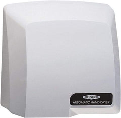 Bobrick - 1725 Watt Gray Finish Electric Hand Dryer - 115 Volts, 13 Amps, 9-5/8" Wide x 11.13" High x 5-7/16" Deep - Exact Tool & Supply