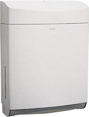 Bobrick - Manual, Plastic Paper Towel Dispenser - 15-1/4" High x 11-1/2" Wide x 4-3/4" Deep, 400 C-Fold or 525 Multi-Fold, Gray - Exact Tool & Supply
