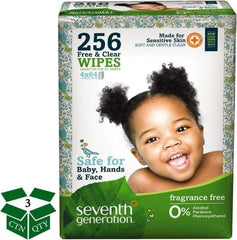 Seventh Generation - Pre-Moistened Baby Wipes - Refill, 7" x 7" Sheet Size, White - Exact Tool & Supply