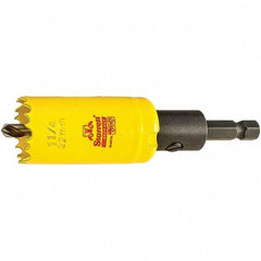 Starrett - 1-1/4" Diam, 2" Cutting Depth, Hole Saw - High Speed Steel Saw, Toothed Edge - Exact Tool & Supply