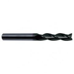 1 Dia. x 6 Overall Length 3-Flute Square End Solid Carbide SE End Mill-Round Shank-Center Cut-Super-A - Exact Tool & Supply
