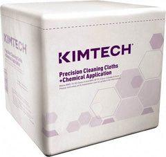 Kimtech - 1/4 Fold Clean Room/Lab/Critical Task Wipes - Poly Pack, 12" x 12-1/2" Sheet Size, White - Exact Tool & Supply