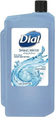 Dial - 1 L Cartridge Spring Water Body Wash - Translucent Blue, Fits Manual Liquid Dispensers - Exact Tool & Supply