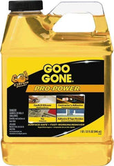 Goo Gone - 32 oz Bottle Adhesive Remover - Removes Caulk Residue, Grease, Tar, Tape, Varnish, Wax, Glue, Silicone, Contractor\x92s Adhesive, Tape Residue - Exact Tool & Supply