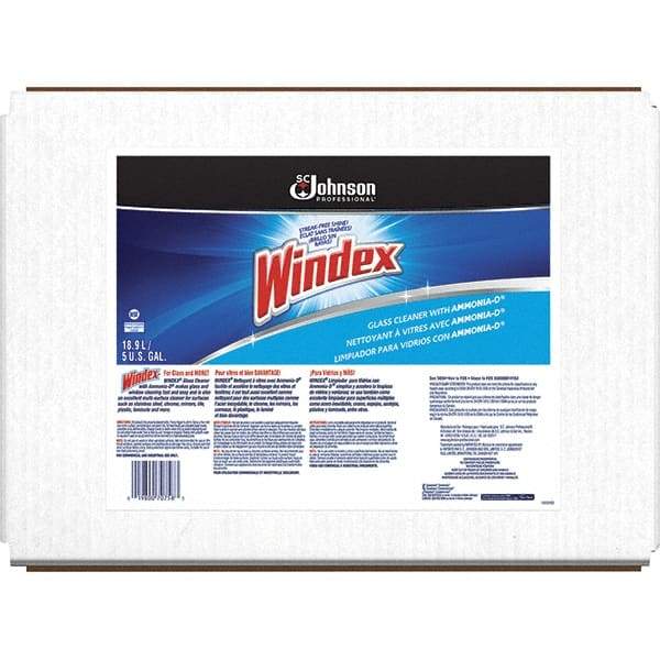 Windex - 5 Gal Bag-in-Box Unscented Glass Cleaner - Multipurpose Use - Exact Tool & Supply