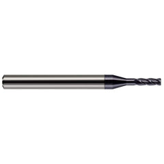 Harvey Tool - Corner Radius & Corner Chamfer End Mills; Mill Diameter (Inch): 1/16 ; Mill Diameter (Decimal Inch): 0.0620 ; End Type: Corner Radius ; Corner Radius (Decimal Inch): 0.0050 ; Number of Flutes: 4 ; Material: Solid Carbide - Exact Tool & Supply