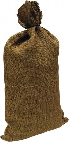 Made in USA - 14" Long x 26" High Sand Bag - Olive Green Burlap, For Spill Containment - Exact Tool & Supply