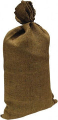 Made in USA - 14" Long x 26" High Sand Bag - Olive Green Burlap, For Spill Containment - Exact Tool & Supply