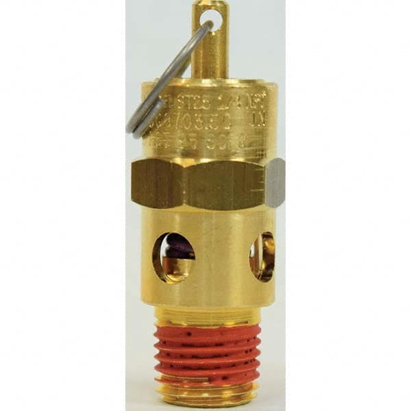 1/4″ Inlet, ASME Safety Valve MNPT Ends, 300 Max psi, Brass
