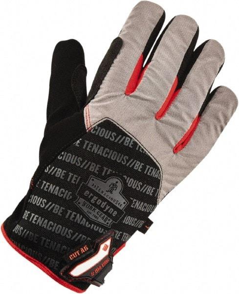 Ergodyne - Size S (7), ANSI Cut Lvl A6, Synthetic Armortex Cut Resistant Gloves - Hook & Loop Cuff, Black, Paired - Exact Tool & Supply