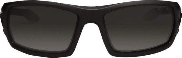 Ergodyne - Smoke Lenses, Framed Safety Glasses - Anti-Fog, Matte Black Frame, Size Universal, Wrap Around - Exact Tool & Supply