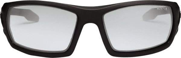 Ergodyne - Indoor/Outdoor Lenses, Framed Safety Glasses - Anti-Fog, Matte Black Frame, Size Universal, Wrap Around - Exact Tool & Supply