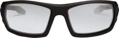 Ergodyne - Indoor/Outdoor Lenses, Framed Safety Glasses - Anti-Fog, Matte Black Frame, Size Universal, Wrap Around - Exact Tool & Supply