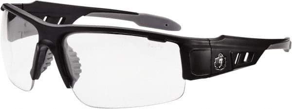 Ergodyne - Clear Lenses, Framed Safety Glasses - Anti-Fog, Matte Black Frame, Size Universal, Wrap Around - Exact Tool & Supply