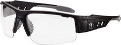 Ergodyne - Clear Lenses, Framed Safety Glasses - Anti-Fog, Matte Black Frame, Size Universal, Wrap Around - Exact Tool & Supply