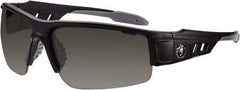 Ergodyne - Smoke Lenses, Framed Safety Glasses - Anti-Fog, Matte Black Frame, Size Universal, Wrap Around - Exact Tool & Supply