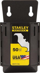 Stanley - 50 Piece, Carbon Steel, Hook Blade - 2-7/16" Long, 0.0235" Blade Thickness - Exact Tool & Supply
