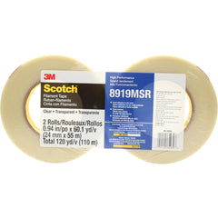 3M - Box Sealing & Label Protection Tape; Tape Number: 3073 ; Thickness (mil): 2.6 ; Length: 100 ; Width (mm): 72 ; Color: Transparent - Exact Tool & Supply