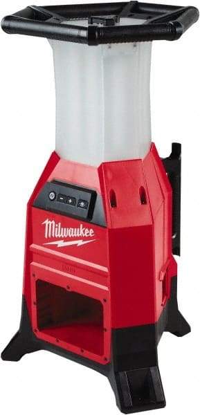 Milwaukee Tool - 18 Volts, 9000 Lumens, Cordless Work Light - Red/Black, 15 hr Run Time - Exact Tool & Supply