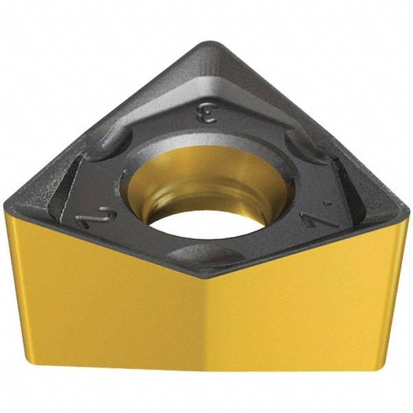 Iscar - H690 WNMU0705 MM Grade IC830 Carbide Milling Insert - TiAlN/AlTiN/TiN Finish, 5.9mm Thick, 11.5mm Inscribed Circle, 0.8mm Corner Radius - Exact Tool & Supply