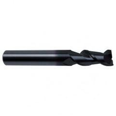 1/2" Dia. - 3" OAL - 45° Helix Super-A Carbide End Mill - 2 FL - Exact Tool & Supply