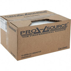 PRO-SOURCE - 4 mil Thick, Heavy-Duty Trash Bags - Linear Low-Density Polyethylene (LLDPE), Flat Pack Dispenser, 24" Wide x 42" High, Clear - Exact Tool & Supply