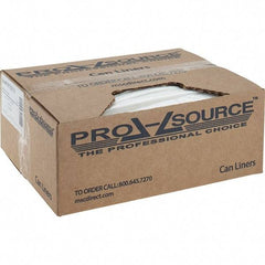 PRO-SOURCE - 1.5 mil Thick, Heavy-Duty Trash Bags - Linear Low-Density Polyethylene (LLDPE), Flat Pack Dispenser, 44" Wide x 47" High, Clear - Exact Tool & Supply