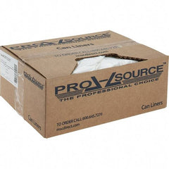 PRO-SOURCE - 2 mil Thick, Heavy-Duty Trash Bags - Linear Low-Density Polyethylene (LLDPE), Flat Pack Dispenser, 38" Wide x 48" High, Clear - Exact Tool & Supply