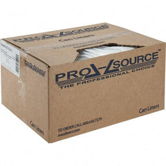 PRO-SOURCE - 1 mil Thick, Heavy-Duty Trash Bags - Linear Low-Density Polyethylene (LLDPE), Flat Pack Dispenser, 15" Wide x 23" High, Clear - Exact Tool & Supply