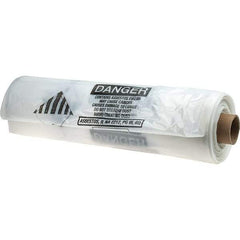 PRO-SOURCE - 50 Gal Capacity, Clear, Linear Low-Denstiy Polyethylene (LLDPE), Hazardous Waste Bag - 6 mil Thick x 30" Wide x 72" High, Roll - Exact Tool & Supply