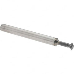 Accupro - 3/16° 3/16" Cut Diam, 0.055" Cut Width, 3/16" Shank, Solid Carbide Double-Angle Cutter - Exact Tool & Supply