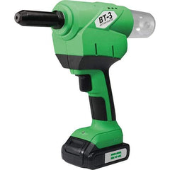 Marson - 3/16 to 1/4" Closed End Rivet Capacity , 4,600 Lb Pull Force Cordless Electric Riveter - 1.18" Stroke Length, 20 VDC, Mandrel Collection, Battery Included - Exact Tool & Supply