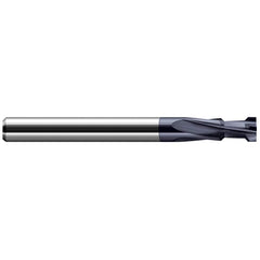 Harvey Tool - 90° 0.387 to 0.51" Opening Width, 0.372" Minor Diam, 0.008" Radius, 4-Flute Plate Chamfer Mill - Exact Tool & Supply