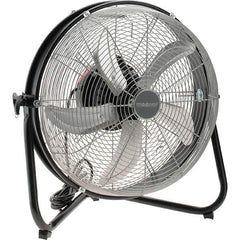 PRO-SOURCE - 18" Blade, 5/64 hp, 1,550, 2,000 & 2,680 CFM, Oscillating Industrial Circulation Fan - Floor Stand, 120 Volts, 3 Speed - Exact Tool & Supply