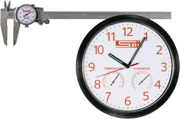 SPI - 0" to 6" Range, 0.001" Graduation, 0.1" per Revolution, Dial Caliper - White Face - Exact Tool & Supply