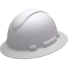 PYRAMEX - ANSI Type I Class C, G & E 4-Point Ratchet Full Brim Hard Hat - Exact Tool & Supply