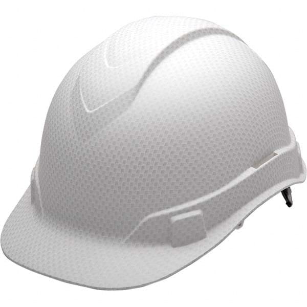 PYRAMEX - ANSI Type I Class C, G & E 4-Point Ratchet Short Brim Hard Hat - Exact Tool & Supply