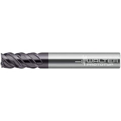 Walter-Prototyp - 14mm, 26mm LOC, 14mm Shank Diam, 104mm OAL, 4 Flute, Solid Carbide Square End Mill - TiAlN Finish, 50° Helix, Right Hand Cut, Right Hand Flute, Series MC326-A-L - Exact Tool & Supply