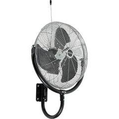 PRO-SOURCE - 20" Blade, 1/3 hp, 6,039 Max CFM, Wall Mounting Fan - 3 Speed - Exact Tool & Supply
