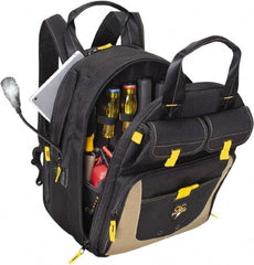 CLC - 36 Pocket Black & Khaki Polyester Backpack Tool Bag - 13" Wide x 10-1/4" Deep x 17" High - Exact Tool & Supply
