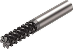 Sandvik Coromant - 1/4", 3/4" LOC, 1/4" Shank Diam, 2-1/2" OAL, 5 Flute, Solid Carbide Square End Mill - Single End, Diamond Finish, Spiral Flute, 40° Helix, Centercutting, Right Hand Cut, Right Hand Flute, Series CoroMill Plura - Exact Tool & Supply