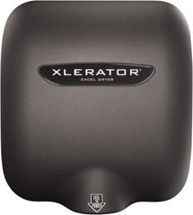 Excel Dryer - 1450 Watt Graphite Finish Electric Hand Dryer - 110/120 Volts, 12.2 Amps, 11-3/4" Wide x 12-11/16" High x 6-11/16" Deep - Exact Tool & Supply