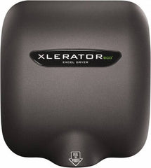 Excel Dryer - 500 Watt Graphite Finish Electric Hand Dryer - 208/277 Volts, 2.2 Amps, 11-3/4" Wide x 12-11/16" High x 6-11/16" Deep - Exact Tool & Supply