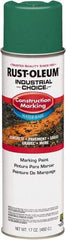 Rust-Oleum - 17 fl oz Green Paint & Primer - 400' Coverage at 1" Wide, Water-Based Formula, >500 gL VOC - Exact Tool & Supply