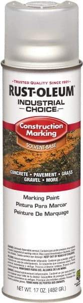 Rust-Oleum - 17 fl oz Clear Paint & Primer - 400' Coverage at 1" Wide, Solvent Base Formula, >500 gL VOC - Exact Tool & Supply