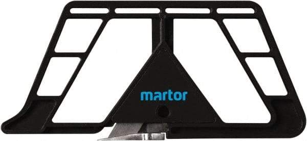 Martor USA - Recessed/Hook Blade Safety Utility Knife - 2.19" Blade, Black Polycarbonate Handle, 1 Blade Included - Exact Tool & Supply