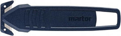 Martor USA - Recessed/Hook Blade Safety Utility Knife - Dark Blue Poly-Steel Handle, 1 Blade Included - Exact Tool & Supply