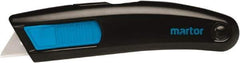 Martor USA - Retractable Utility Knife - 2.18" Stainless Steel Blade, Aluminum Handle, 1 Blade Included - Exact Tool & Supply