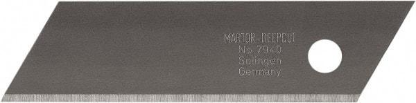Martor USA - Recessed/Hook Blade Safety Utility Knife - Black & Blue Polycarbonate Handle, 1 Blade Included - Exact Tool & Supply