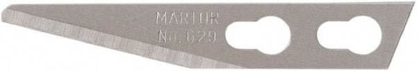 Martor USA - 100 Piece, Carbon Steel, Utility Knife Blade - 1.34" Long - Exact Tool & Supply